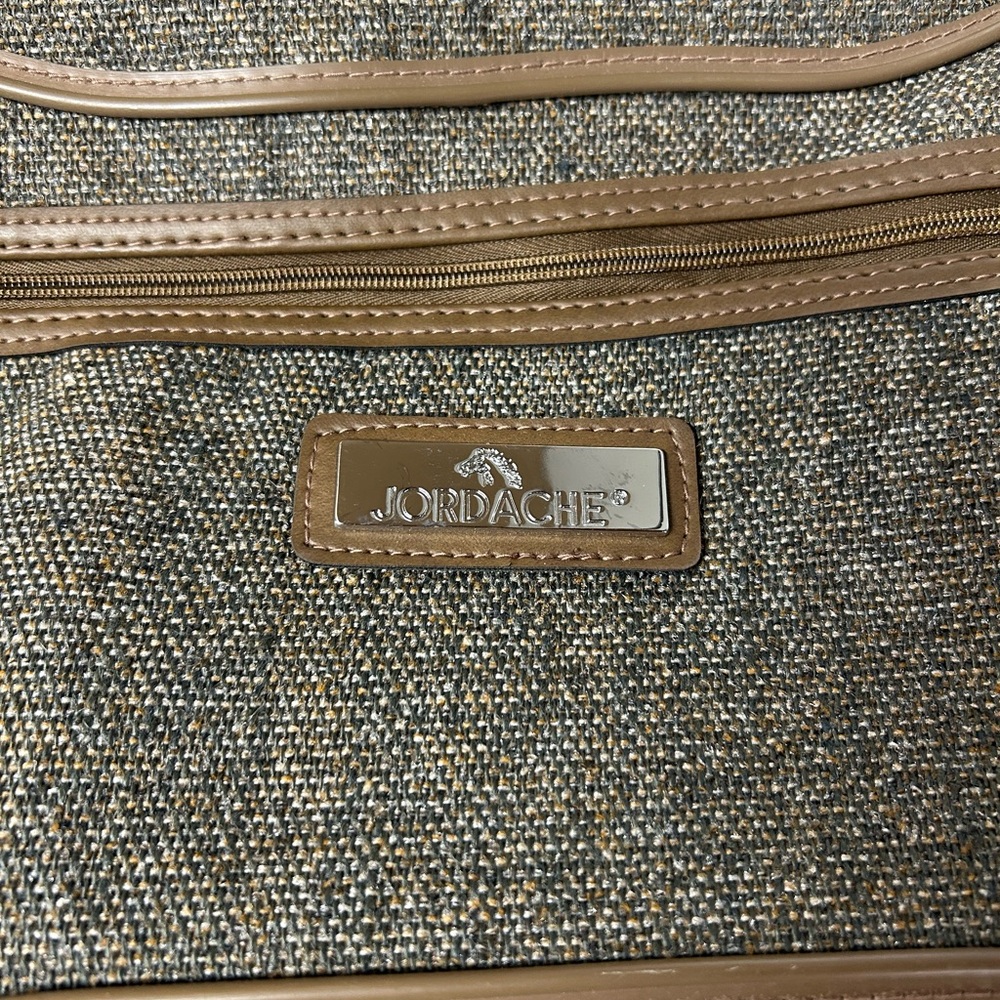 Jordache vintage Textured tweed and leather Bag in Brown and grey